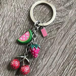 Coach fruity crystal keychain/key ring charm